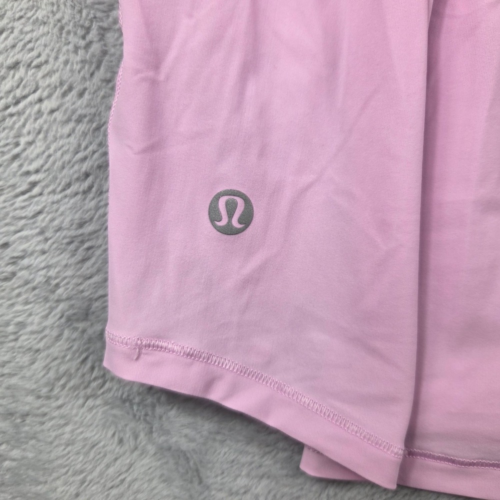 Lululemon Sculpt Short Sleeve Women M&S Pink Excellent Mesh Back Pleated Tee - Picture 2 of 6